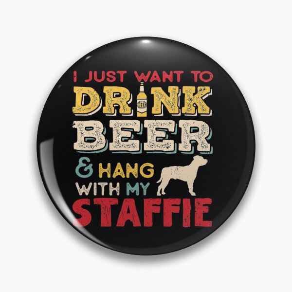 Item preview, Staffordshire Bull Staffie Dog Dad Beer Lover designed and sold by rafaeltto.