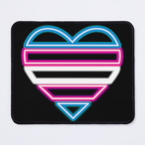Artikelvorschau, Cyberpunk Neon Trans Flag Herz entworfen und verkauft von CynderMizuki.