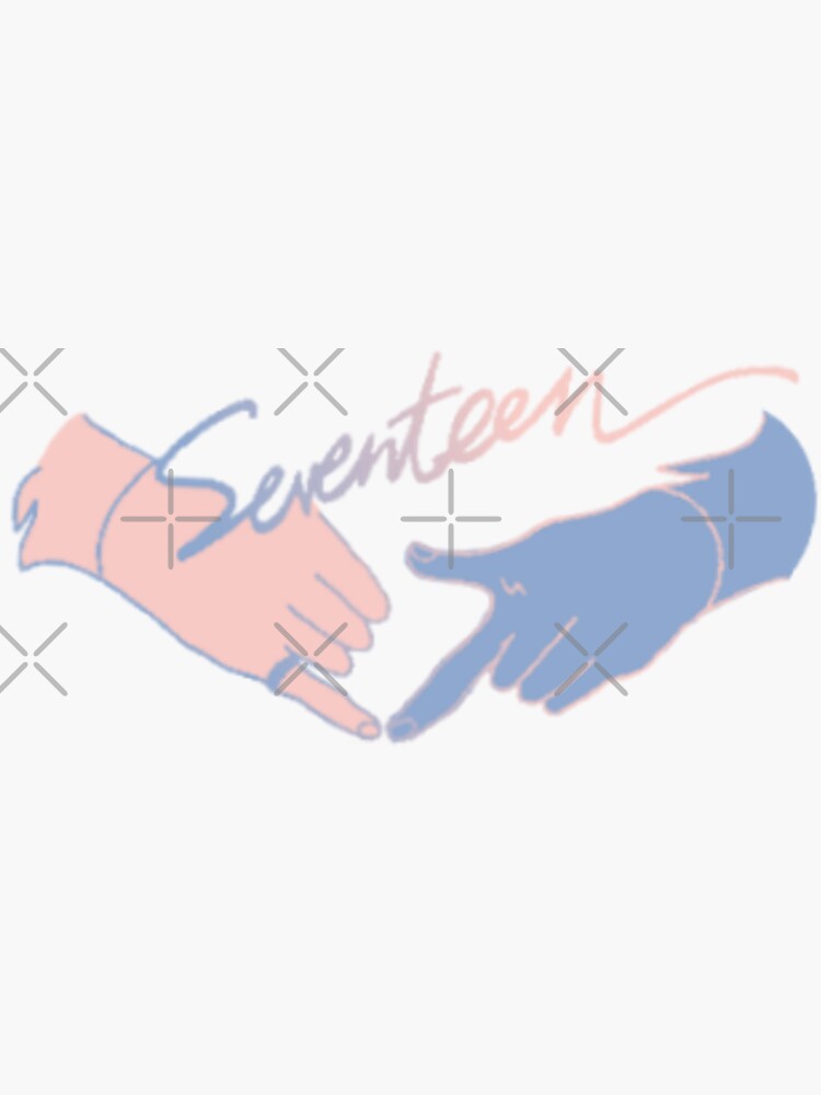 "Seventeen - Hands Logo" Sticker by hauntihng | Redbubble