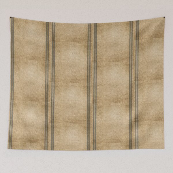 Item preview, Burlap Feed sack Blue stripes designed and sold by Marcee Duggar.