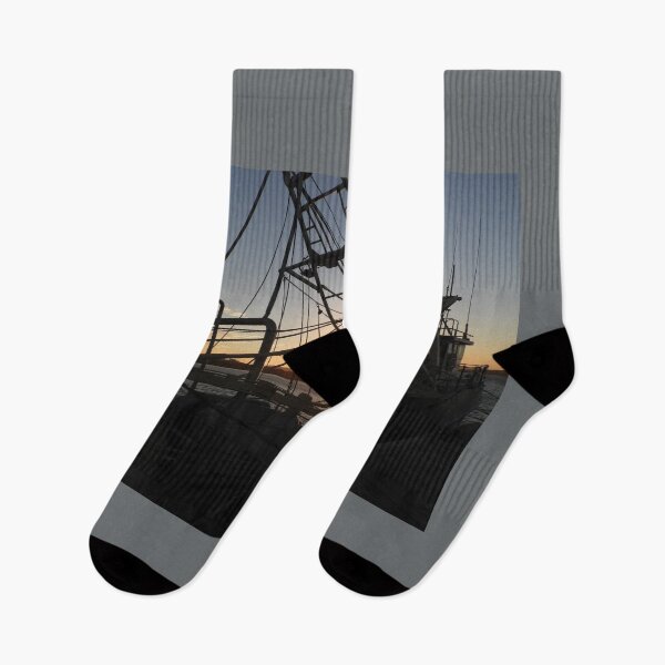Item preview, Fishing trawler silhouetted against the sunset at Venus Bay designed and sold by indiafrankk.