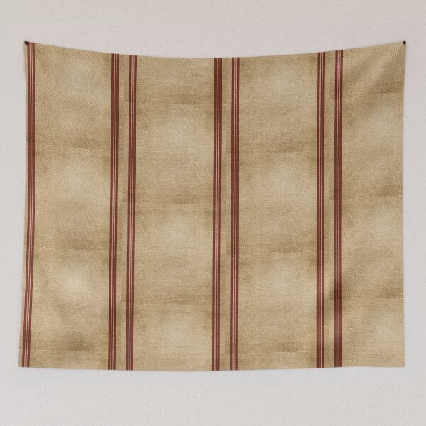 Item preview, Burlap Feed sack Red stripes designed and sold by Marcee Duggar.