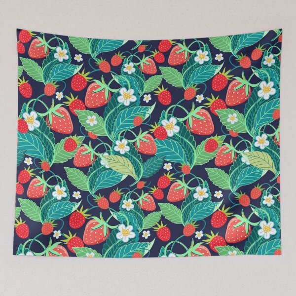Item preview, Strawberries and berries on a dark  designed and sold by VickyCloset.