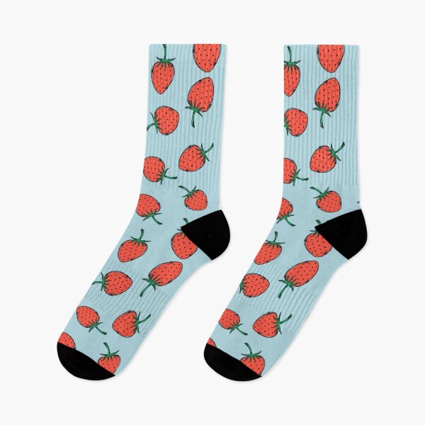 Item preview, Drawing of strawberry on blue designed and sold by VickyCloset.