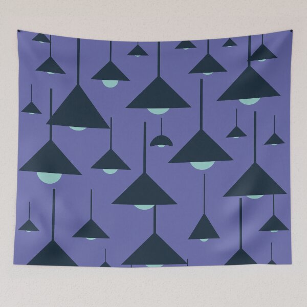 Item preview, Triangle Hanging Lamps Pattern 01 Throw Pillow designed and sold by blueocan.