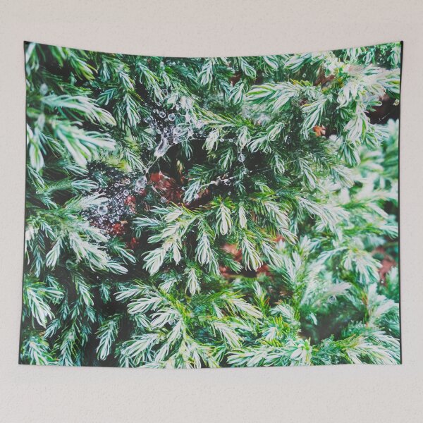 Item preview, Fir tree covered with drops of rain designed and sold by helenkaiy.