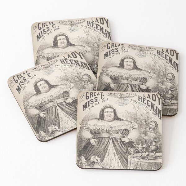 Item preview, Great American Prize Lady, Miss C. Heenan, 1868 FreakShow poster designed and sold by monsterplanet.