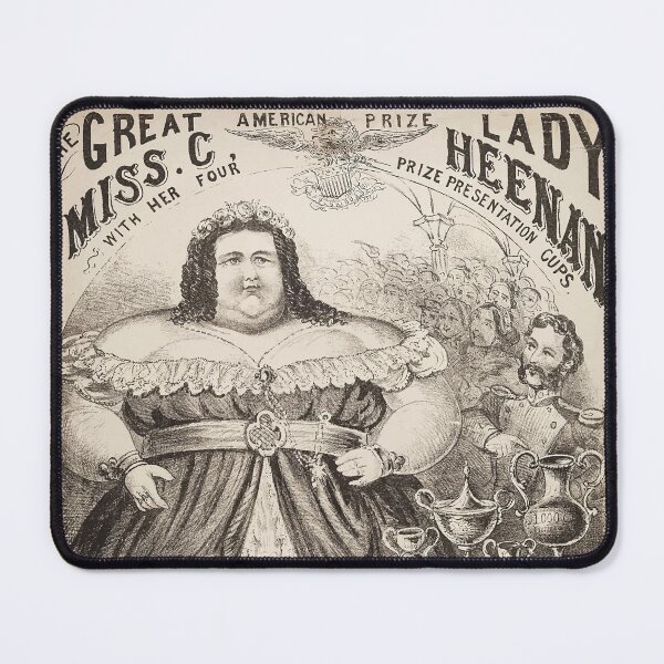 Item preview, Great American Prize Lady, Miss C. Heenan, 1868 FreakShow poster designed and sold by monsterplanet.