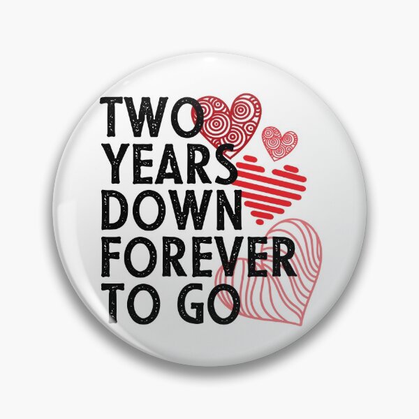 Item preview, 2nd anniversary gift for couple - Two years down forever to go designed and sold by PlusAdore.