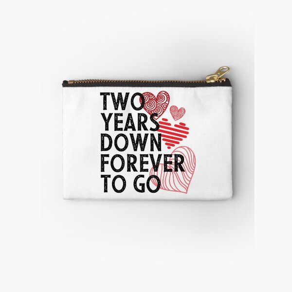 Item preview, 2nd anniversary gift for couple - Two years down forever to go designed and sold by PlusAdore.