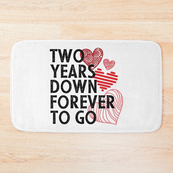 Item preview, 2nd anniversary gift for couple - Two years down forever to go designed and sold by PlusAdore.