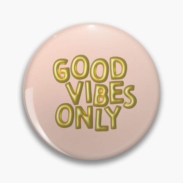 Item preview, Good Vibes Only (Gold on Peach) designed and sold by RanRanDesigns.