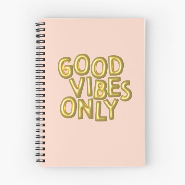 Item preview, Good Vibes Only (Gold on Peach) designed and sold by RanRanDesigns.