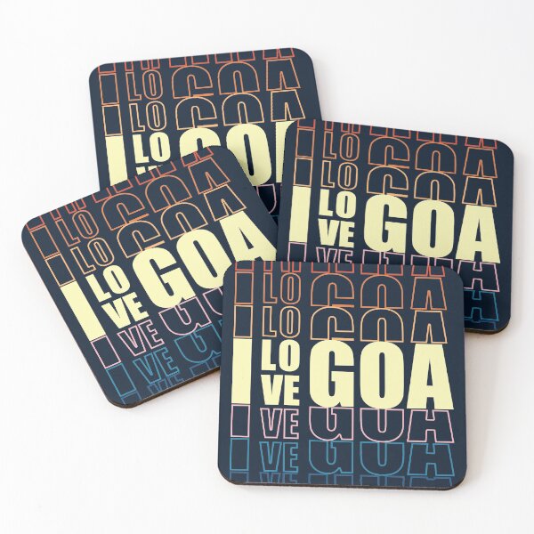Item preview, I love Goa | Beach Typography | Repeated Text | Vacation | Goa Beach designed and sold by DrawingBoard.