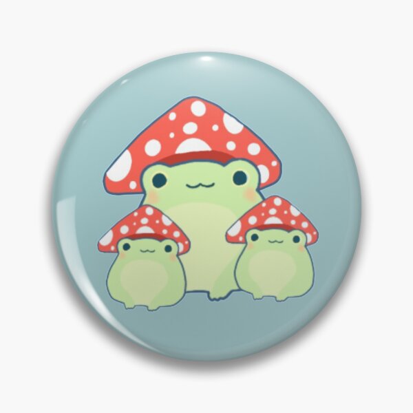 Item preview, mushroom frog family designed and sold by froggiesdesigns.