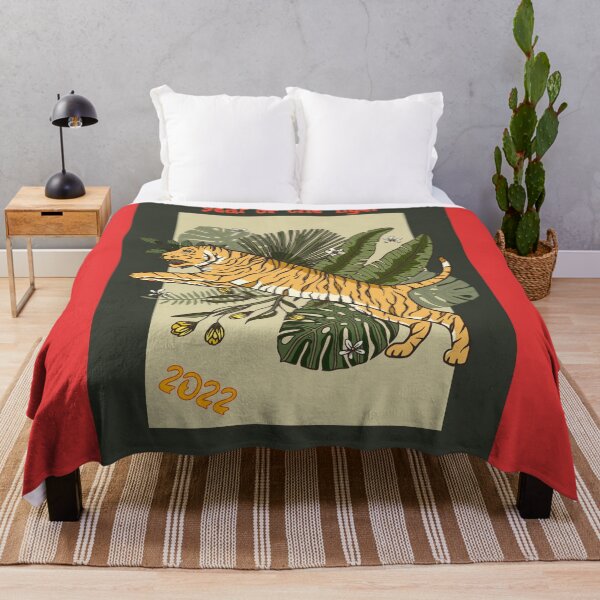 Item preview, Jungle Tiger Leaping - 2022 Year of the Tiger designed and sold by Trinket-Trickster.