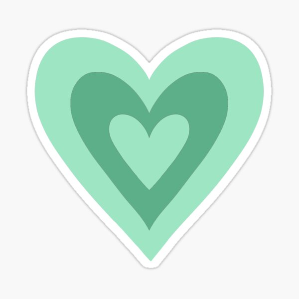 "Sage Green Heart" Sticker by Stefyrod02 Redbubble