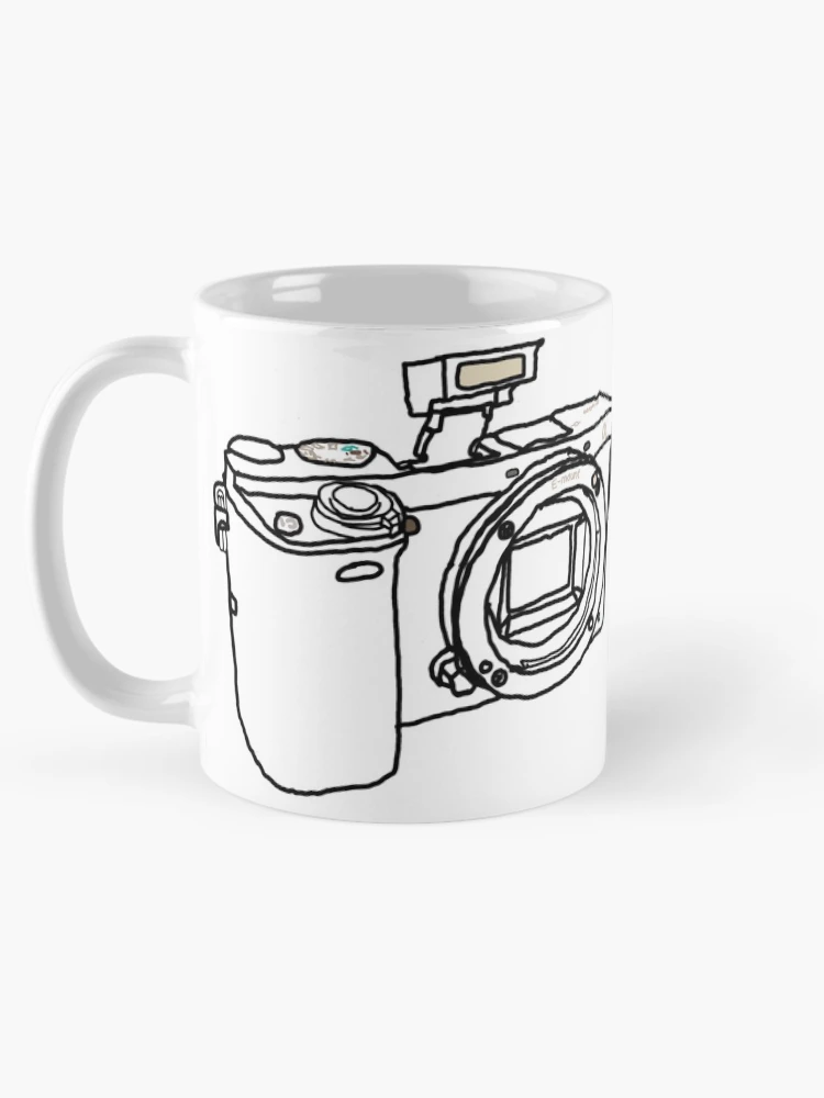 Thumbnail 5 of 6, Coffee Mug, Wire Frame Sony A6000 designed and sold by PyroPython.