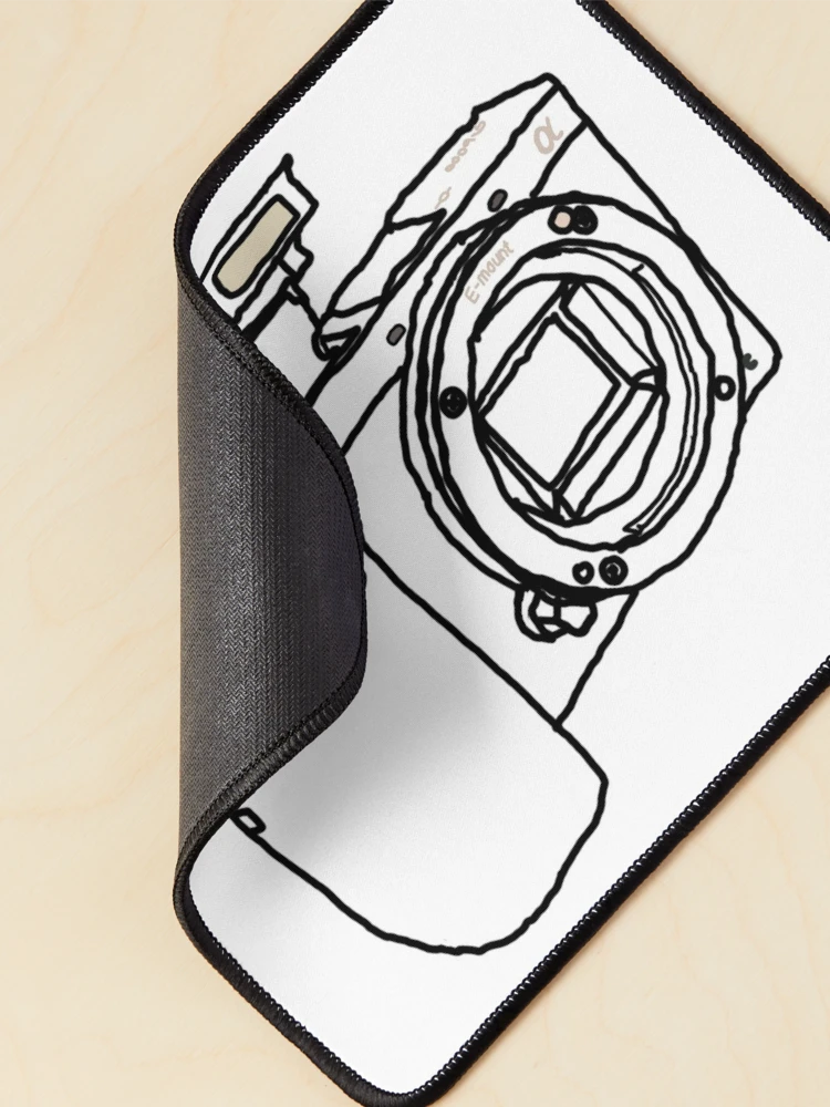 Thumbnail 2 of 5, Mouse Pad, Wire Frame Sony A6000 designed and sold by PyroPython.