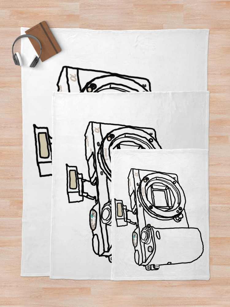 Thumbnail 5 of 6, Throw Blanket, Wire Frame Sony A6000 designed and sold by PyroPython.