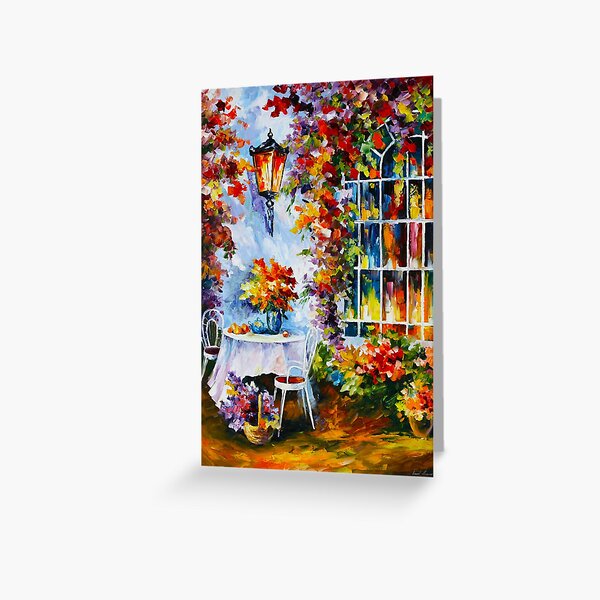 IN THE GARDEN - Leonid Afremov Greeting Card