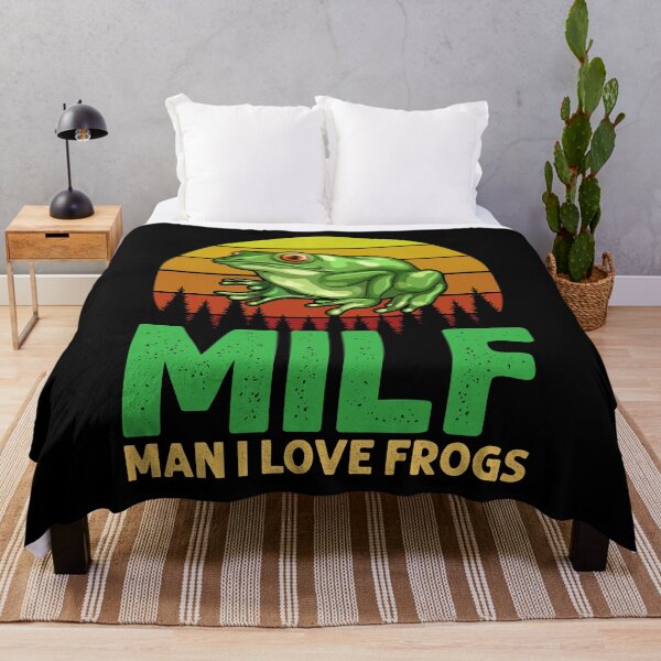 Item preview, MILF Man I Love Frogs Funny Vintage Retro Style Frog -Amphibian Lovers designed and sold by mteehut.