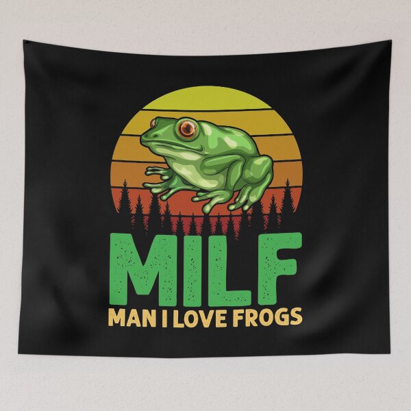 Item preview, MILF Man I Love Frogs Funny Vintage Retro Style Frog -Amphibian Lovers designed and sold by mteehut.