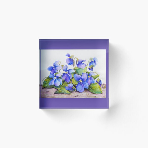 Item preview, Big Violets (GMO Violets) Watercolour Painting designed and sold by Heatherian.