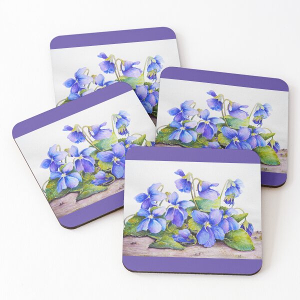 Item preview, Big Violets (GMO Violets) Watercolour Painting designed and sold by Heatherian.