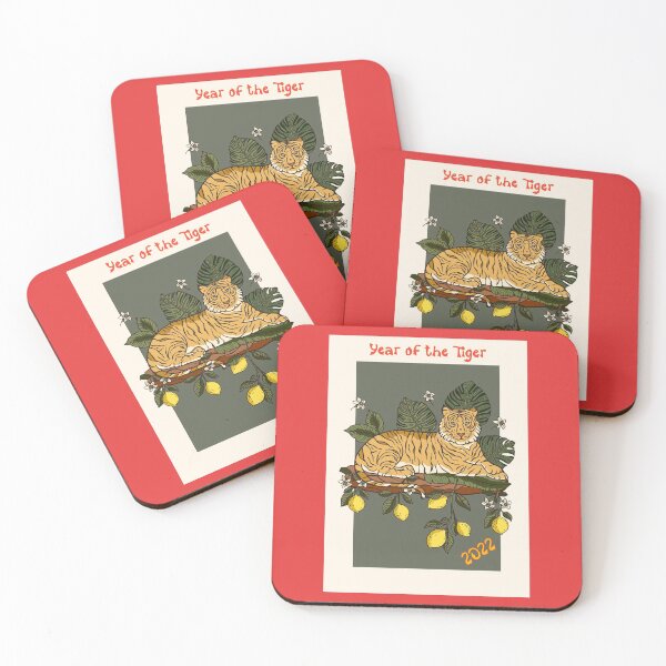 Item preview, Jungle Tiger on Lemon Log With - 2022 Year of the Tiger designed and sold by Trinket-Trickster.