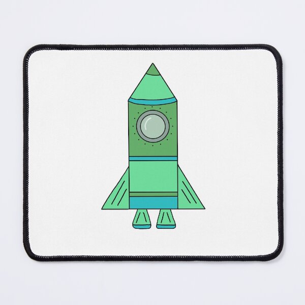 Item preview, Cute Green Rocket Ship Drawing Pattern designed and sold by OneLook.