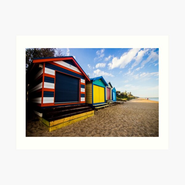 Boat Sheds at Dromana, Mornington Peninsula, Victoria, Australia. Art Print