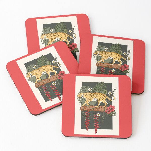 Item preview, Jungle Tiger on Log - 2022 Year of the Tiger designed and sold by Trinket-Trickster.