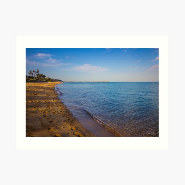 Dromana Pier, Mornington Peninsula, Victoria, Australia. Art Print