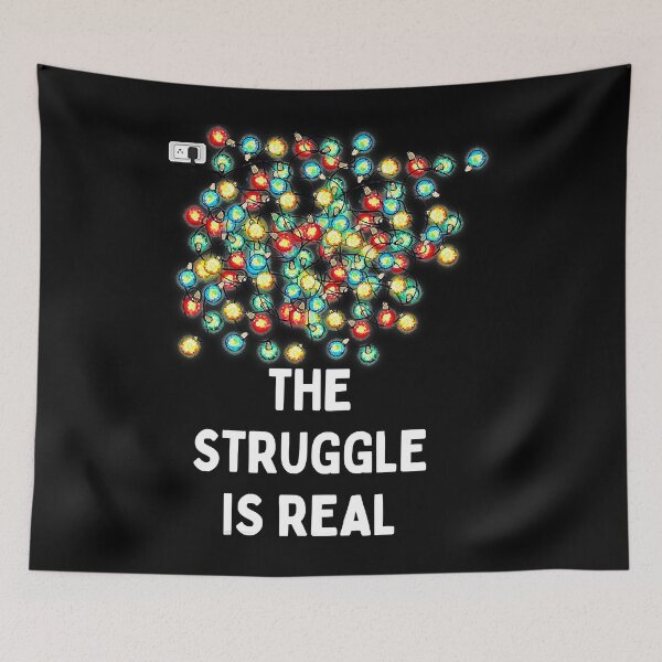 Item preview, Tangled Christmas Lights Struggle Is designed and sold by ElsaCardenas.
