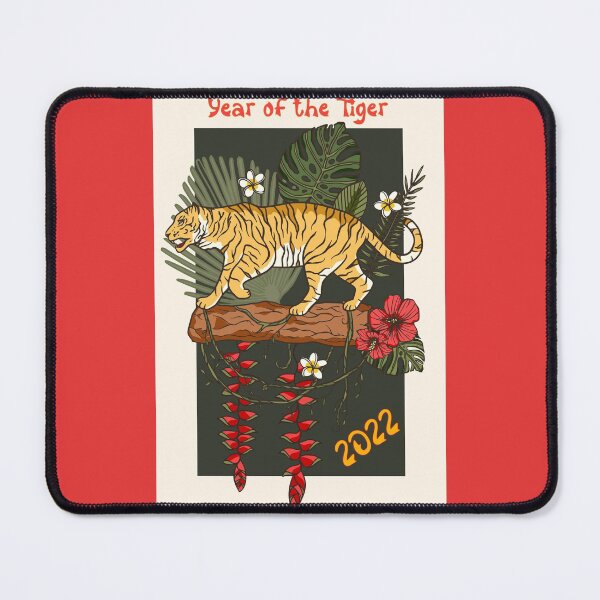 Item preview, Jungle Tiger on Log with 2022 Year of the Tiger designed and sold by Trinket-Trickster.