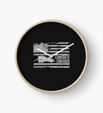 American Concrete Finisher United States Clock