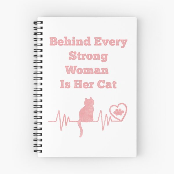 Item preview, Behind Every Strong Woman Is Her Cat designed and sold by Peach-Design.
