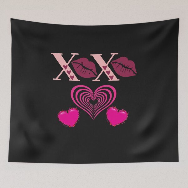 Item preview, XOXO Lips Kisses Hearts Happy Valentines Day 2022 designed and sold by BhavyaBathla.