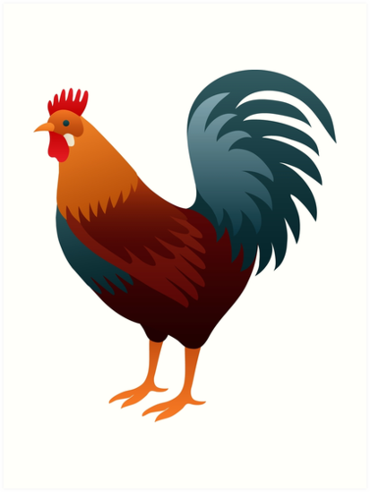  Ayam  Jago Art Print by olsashop Redbubble