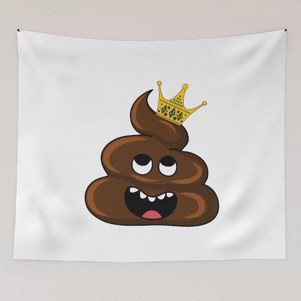 Item preview, image of brown Shit with crown. Cartoon and Illustration designed and sold by AlisaRED.