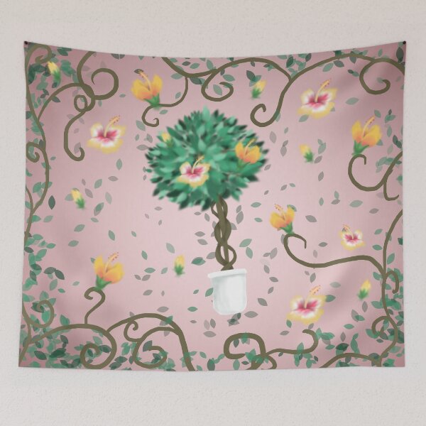 Item preview, Hibiscus Tree (pink) designed and sold by BerryShyKittens.