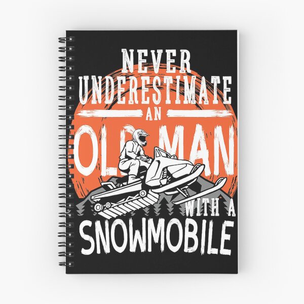 Item preview, NEVER UNDERESTIMATE AN OLD MAN SNOWMOBILE designed and sold by Anderson456.