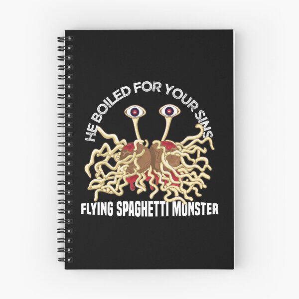 Item preview, He boiled for your sins Flying Spaghetti Monster Atheist designed and sold by alltheprints.