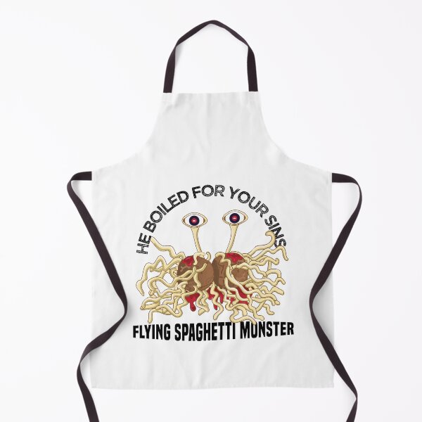 Item preview, He boiled for your sins Flying Spaghetti Monster Atheist designed and sold by alltheprints.
