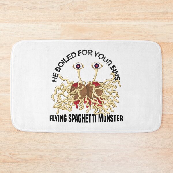 Item preview, He boiled for your sins Flying Spaghetti Monster Atheist designed and sold by alltheprints.