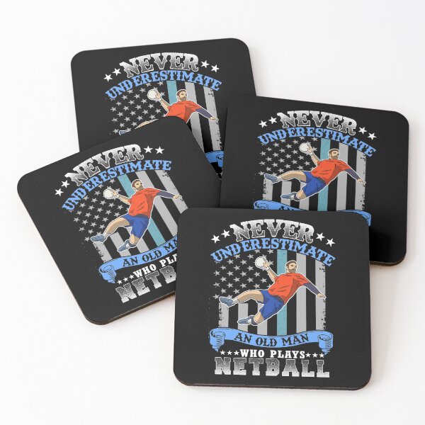 Item preview, NEVER UNDERESTIMATE AN OLD MAN - NETBALL designed and sold by Anderson456.