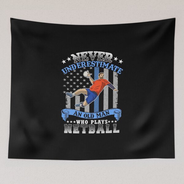 Item preview, NEVER UNDERESTIMATE AN OLD MAN - NETBALL designed and sold by Anderson456.