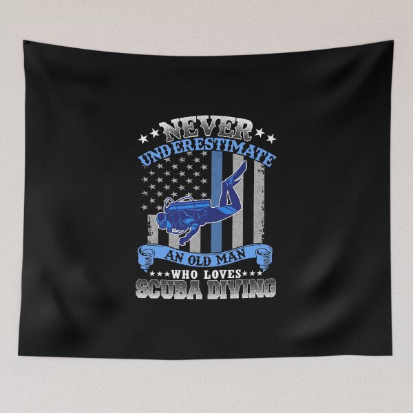 Item preview, NEVER UNDERESTIMATE AN OLD MAN - SCUBA DIVING designed and sold by Anderson456.