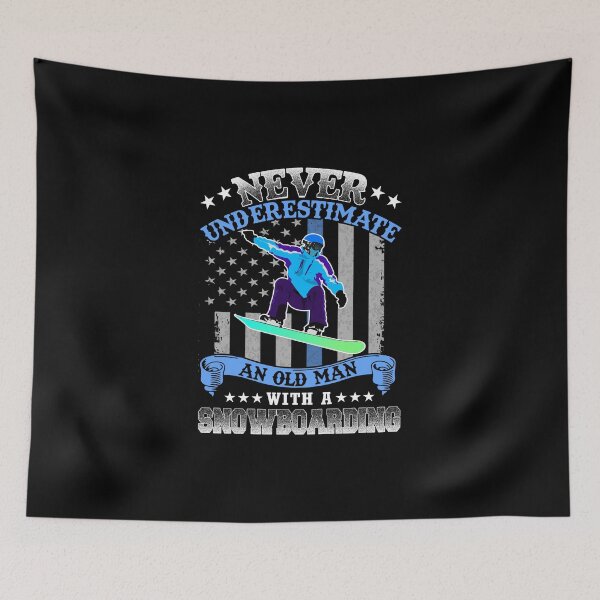 Item preview, NEVER UNDERESTIMATE AN OLD MAN - SNOWBOARDING designed and sold by Anderson456.